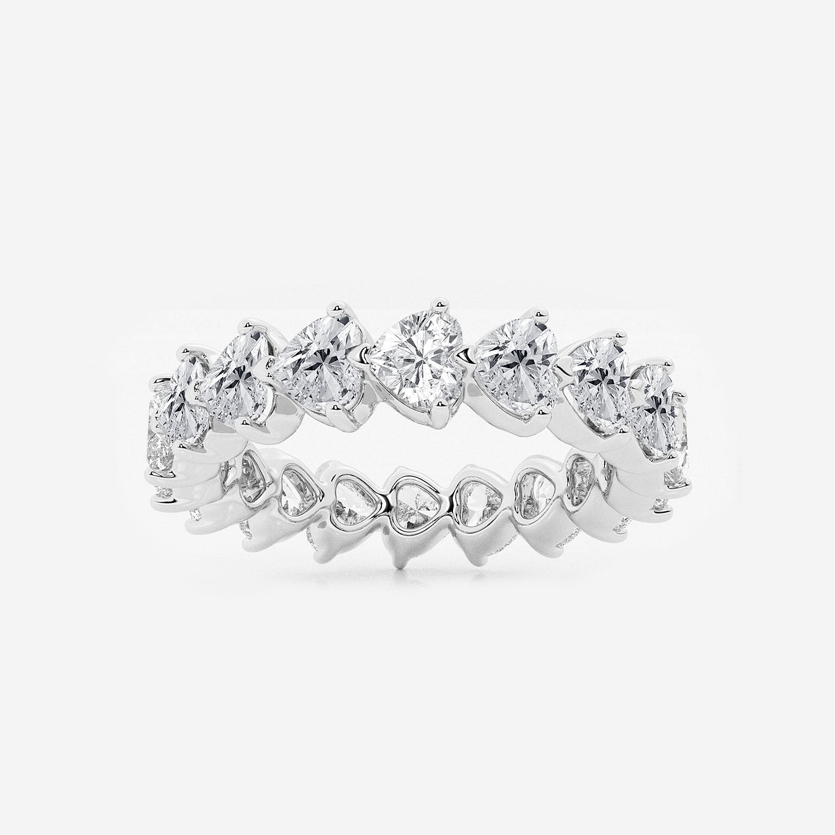 GWA191 - product video for 3 5/8 ctw Floating Heart Lab Grown Diamond Eternity Band - 4.8mm Width