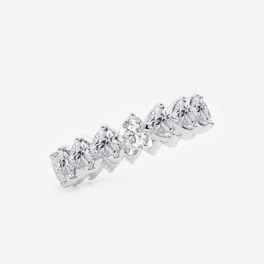 GWA191 - Additional Image 1 for  3 5/8 ctw Floating Heart Lab Grown Diamond Eternity Band - 4.8mm Width