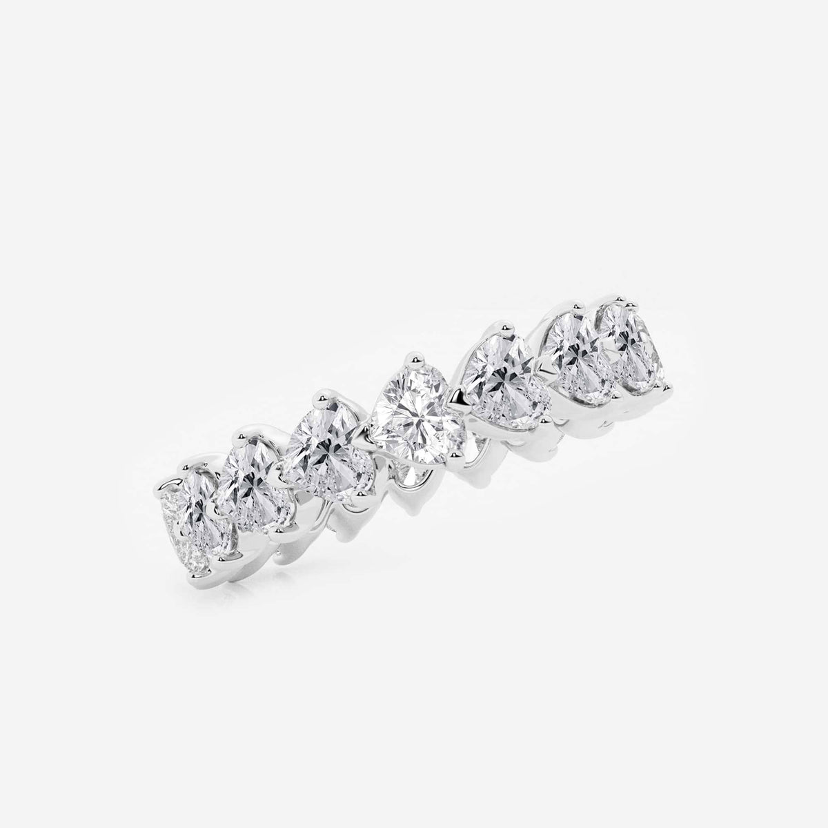GWA191 - Additional Image 1 for  3 5/8 ctw Floating Heart Lab Grown Diamond Eternity Band - 4.8mm Width
