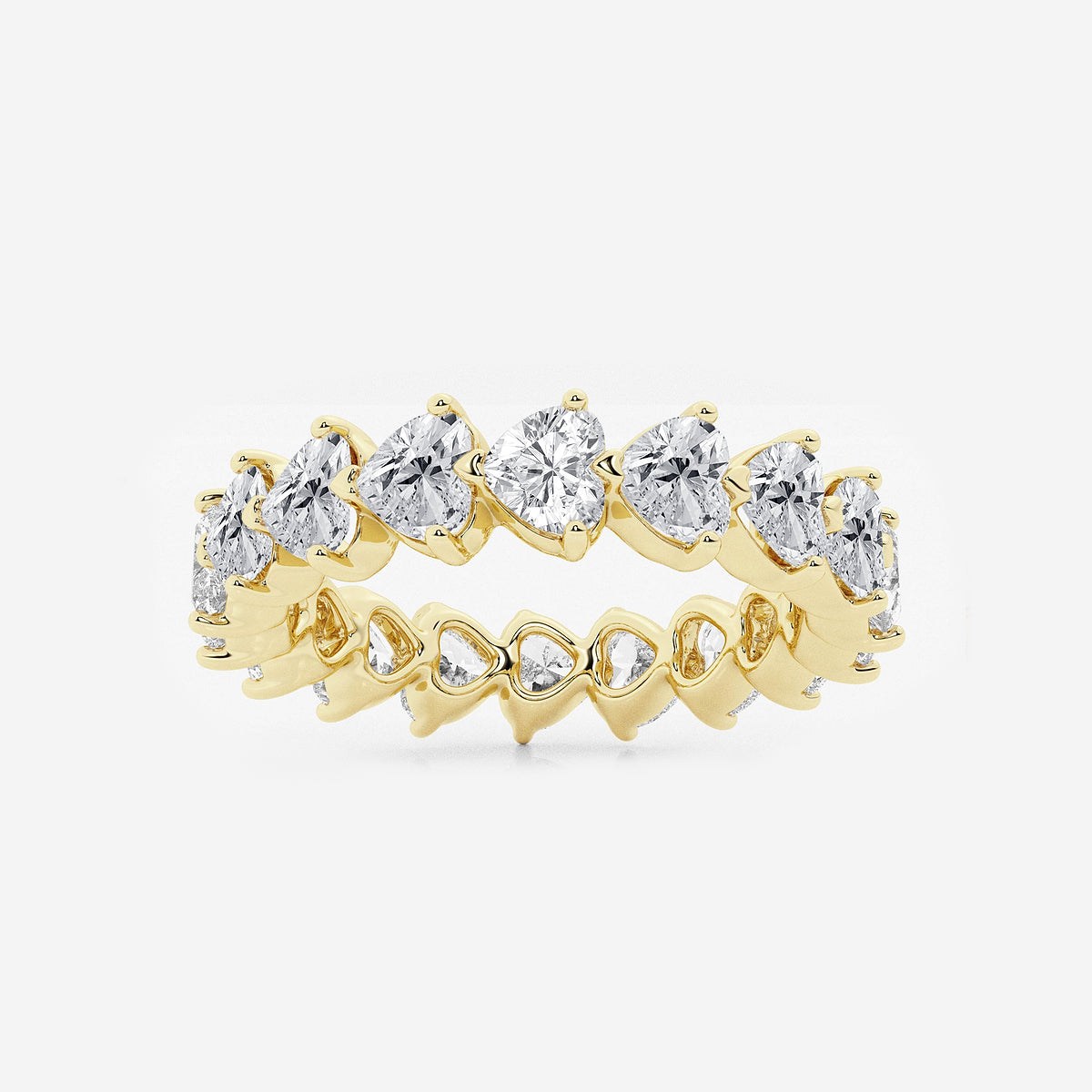 GWA191 - product video for 3 5/8 ctw Floating Heart Lab Grown Diamond Eternity Band - 4.8mm Width