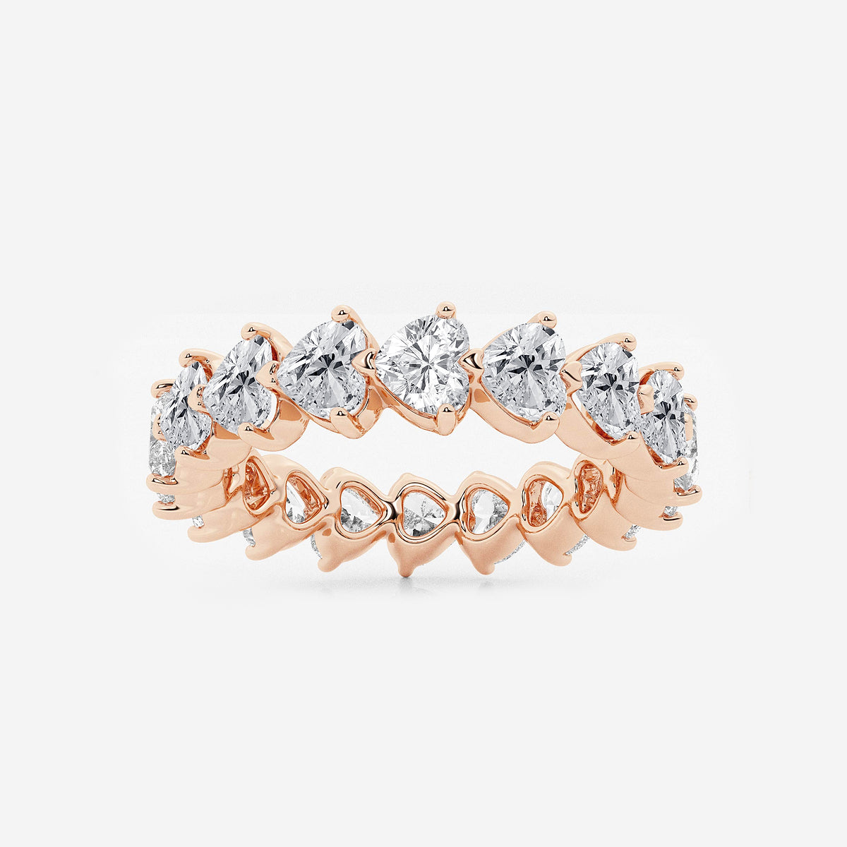 GWA191 - product video for 3 5/8 ctw Floating Heart Lab Grown Diamond Eternity Band - 4.8mm Width