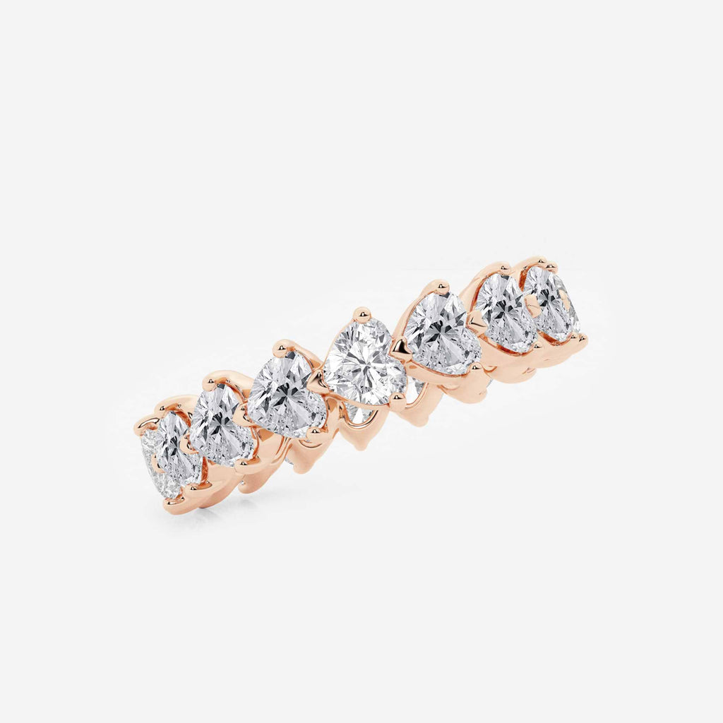 GWA191 - Additional Image 1 for  3 5/8 ctw Floating Heart Lab Grown Diamond Eternity Band - 4.8mm Width