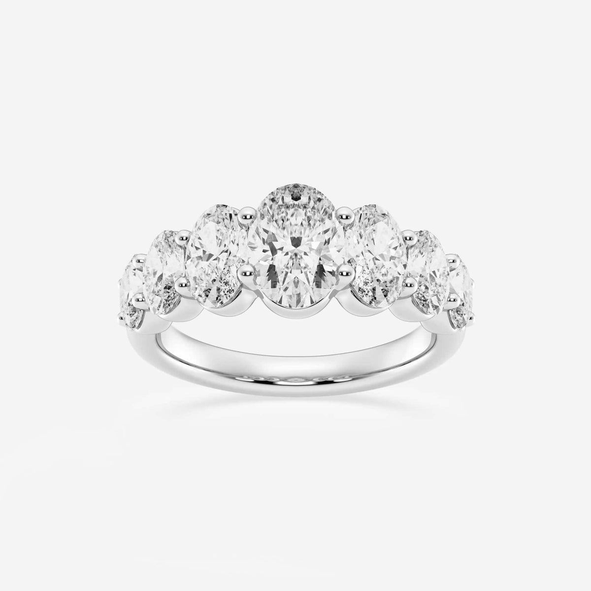 GWA192 - 3 ctw Oval Lab Grown Diamond Graduating Band