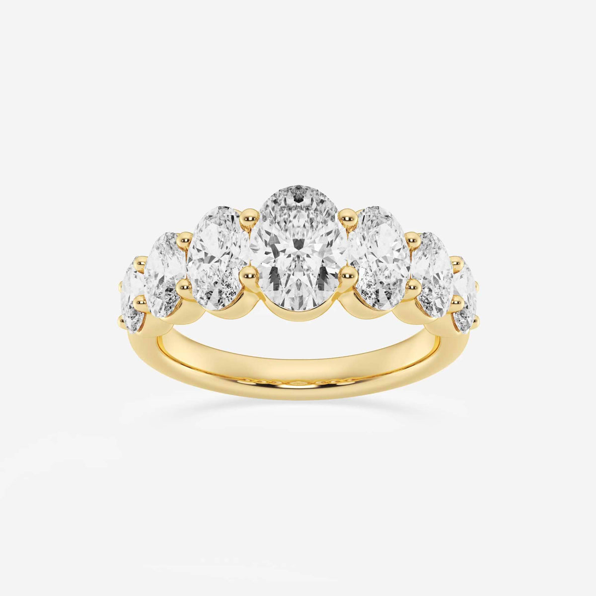 GWA192 - 3 ctw Oval Lab Grown Diamond Graduating Band