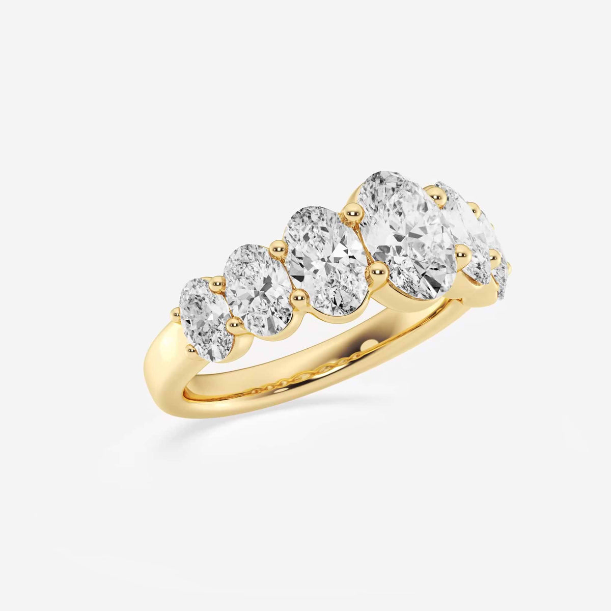GWA192 - Additional Image 1 for  3 ctw Oval Lab Grown Diamond Graduating Band