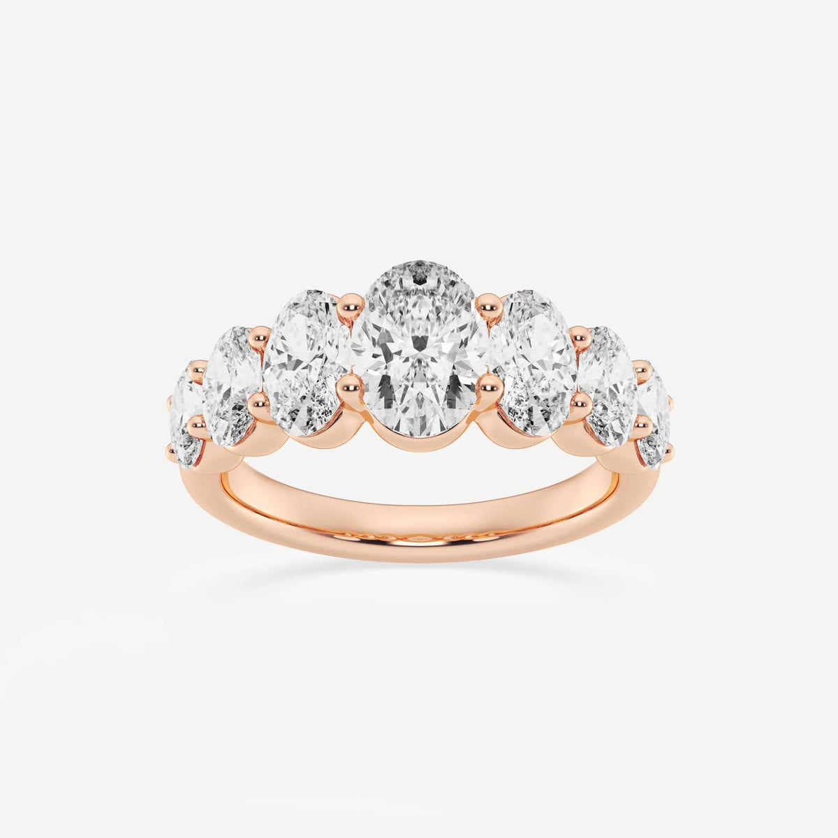 GWA192 - 3 ctw Oval Lab Grown Diamond Graduating Band