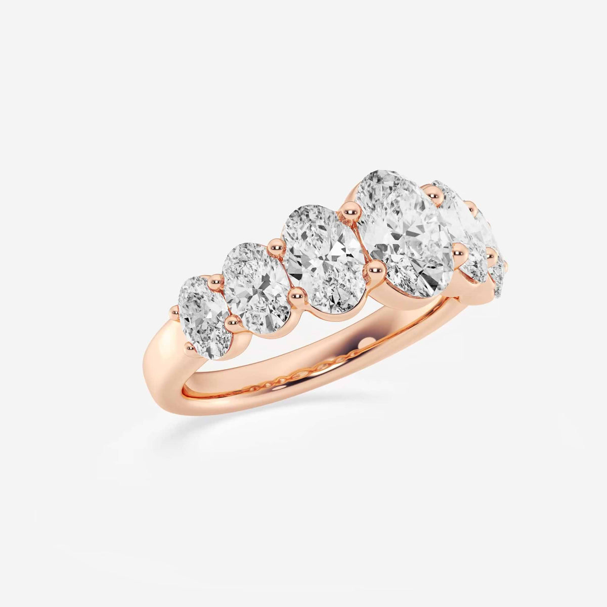 GWA192 - Additional Image 1 for  3 ctw Oval Lab Grown Diamond Graduating Band