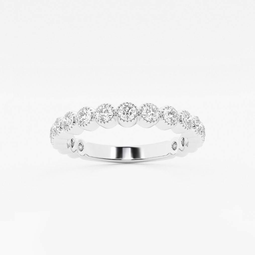 GWA193 - 1/3 ctw Round Lab Grown Diamond Milgrain Wedding Band