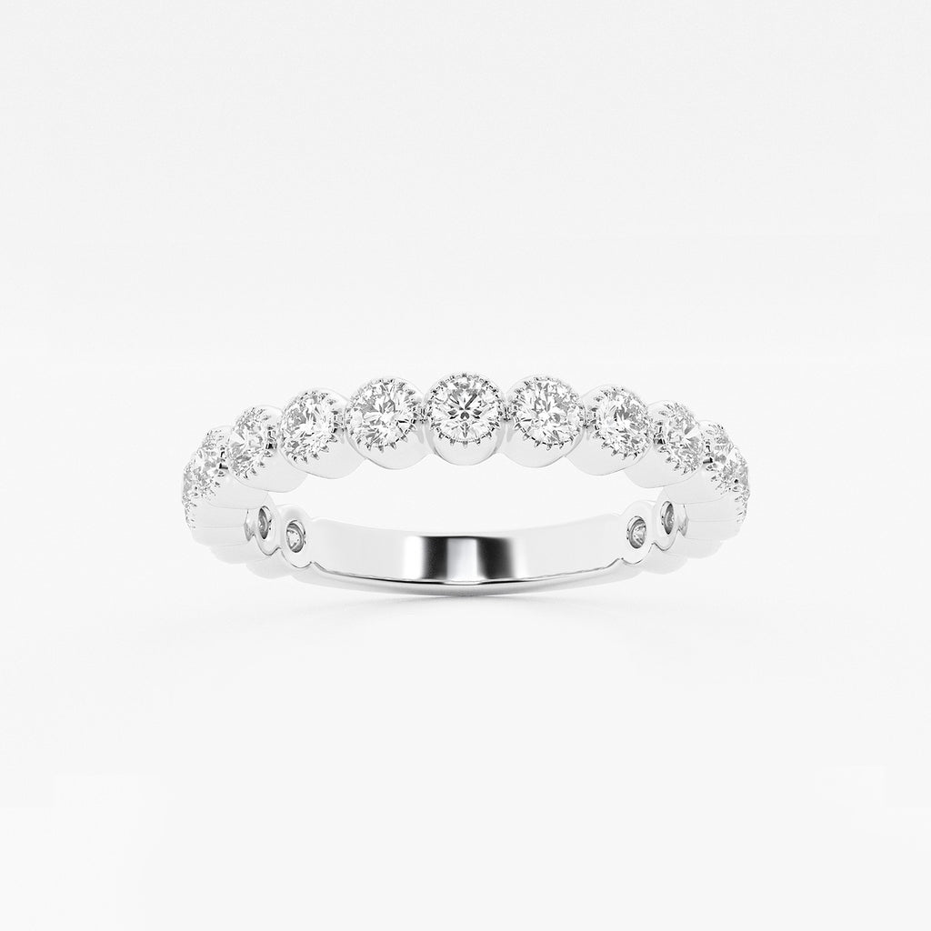 GWA193 - product video for 1/3 ctw Round Lab Grown Diamond Milgrain Wedding Band