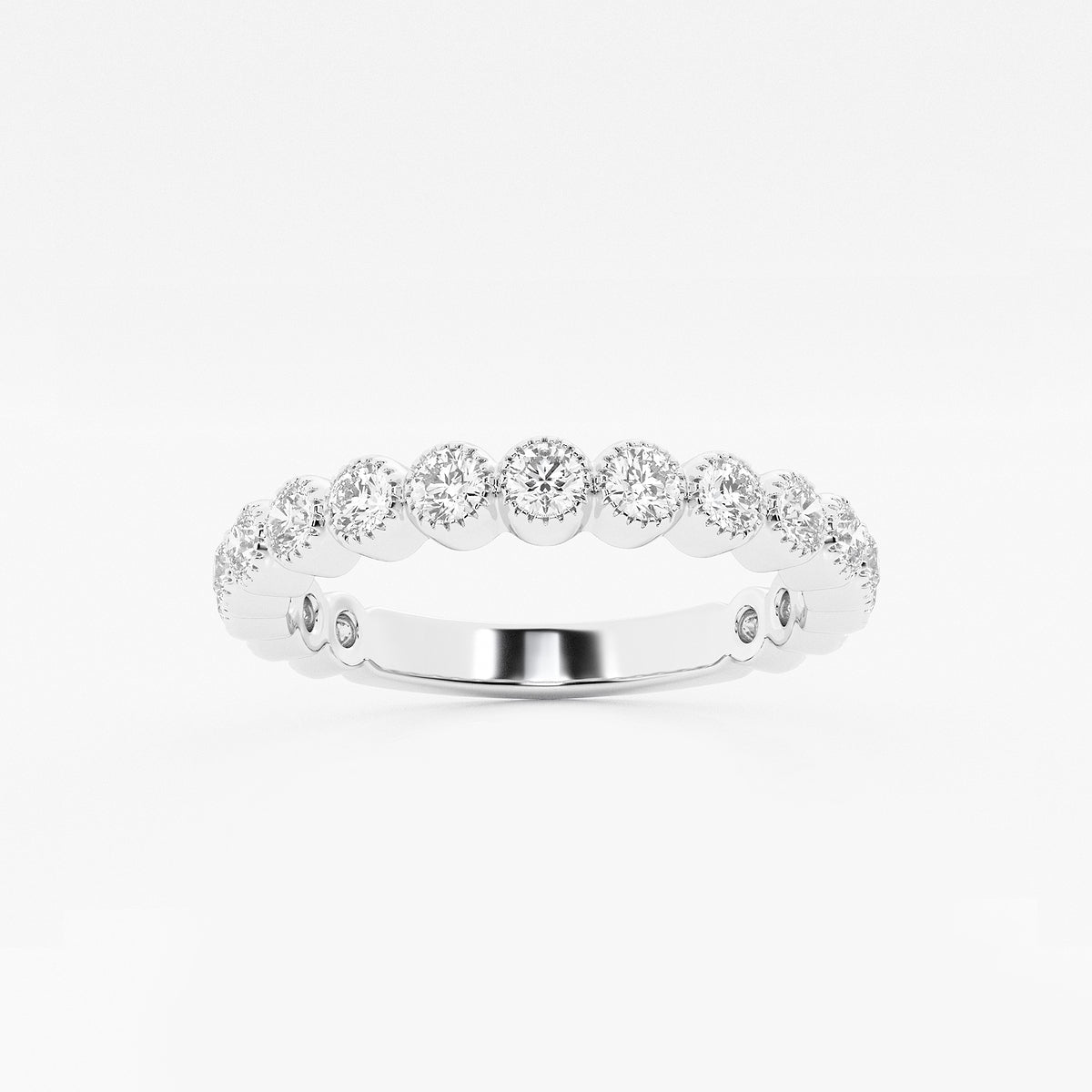 GWA193 - product video for 1/3 ctw Round Lab Grown Diamond Milgrain Wedding Band
