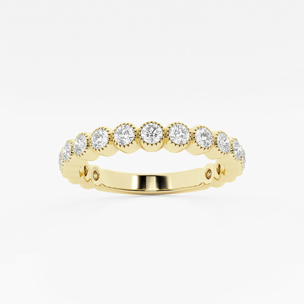 GWA193 - product video for 1/3 ctw Round Lab Grown Diamond Milgrain Wedding Band