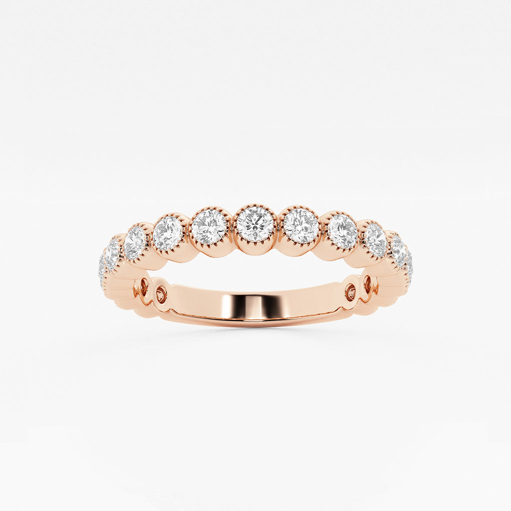 GWA193 - product video for 1/3 ctw Round Lab Grown Diamond Milgrain Wedding Band