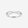 GWA194 - 1/4 ctw Round Lab Grown Diamond Crossover Wedding Band
