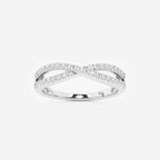 GWA194 - 1/4 ctw Round Lab Grown Diamond Crossover Wedding Band
