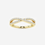 GWA194 - product video for 1/4 ctw Round Lab Grown Diamond Crossover Wedding Band