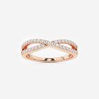 GWA194 - product video for 1/4 ctw Round Lab Grown Diamond Crossover Wedding Band