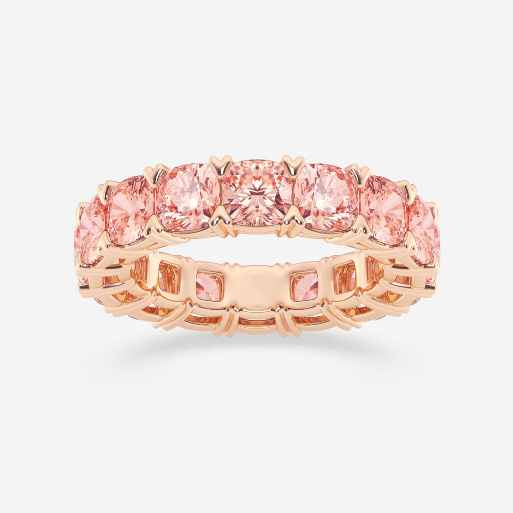 GWA197 - 7 ctw V-Prong Fancy Pink Eternity Band - 4.4mm Width