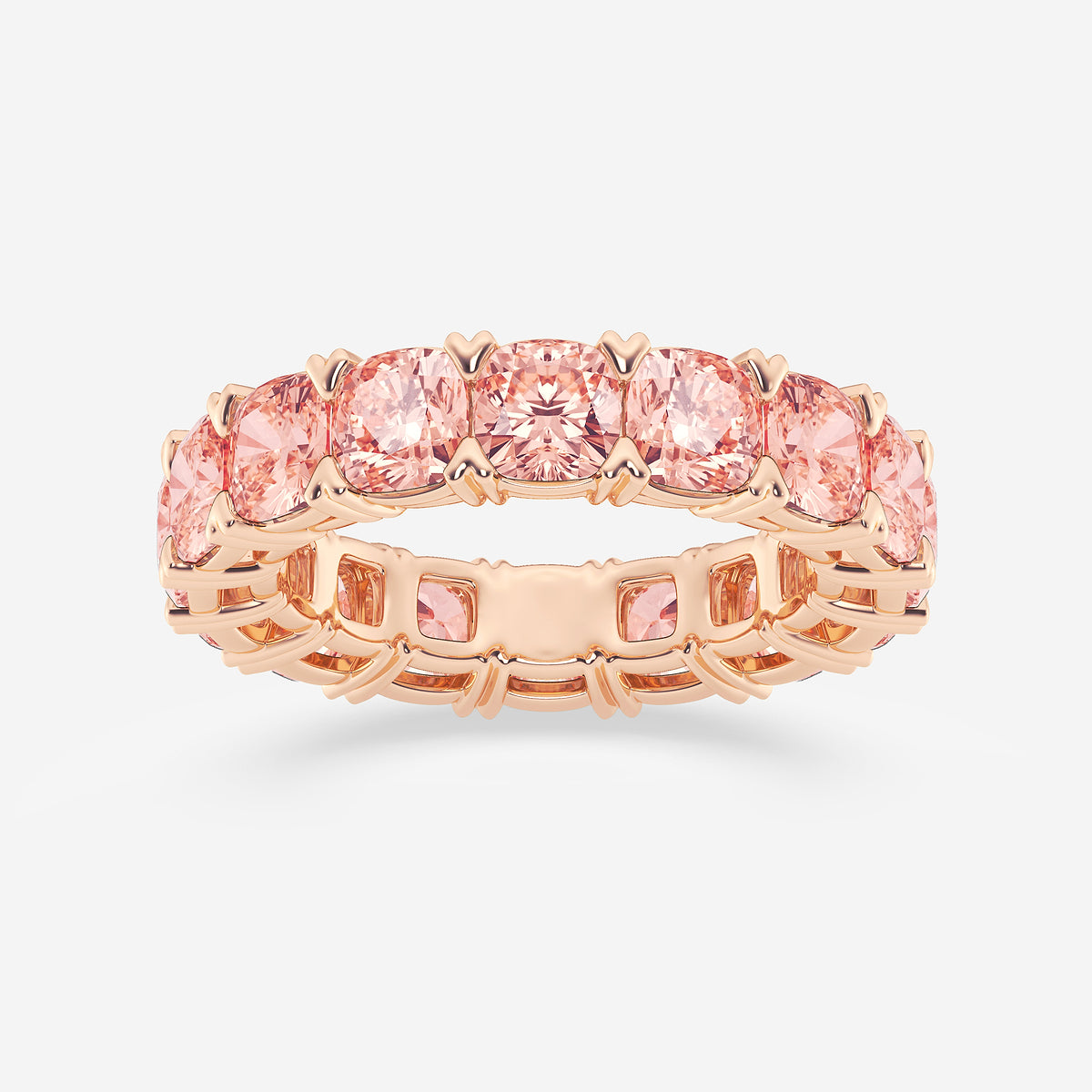 GWA197 - product video for 7 ctw V-Prong Fancy Pink Eternity Band - 4.4mm Width
