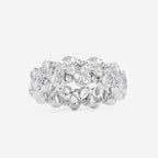GWA198 - 3 7/8 ctw Pear and Round Lab Grown Diamond Alternating Eternity Band