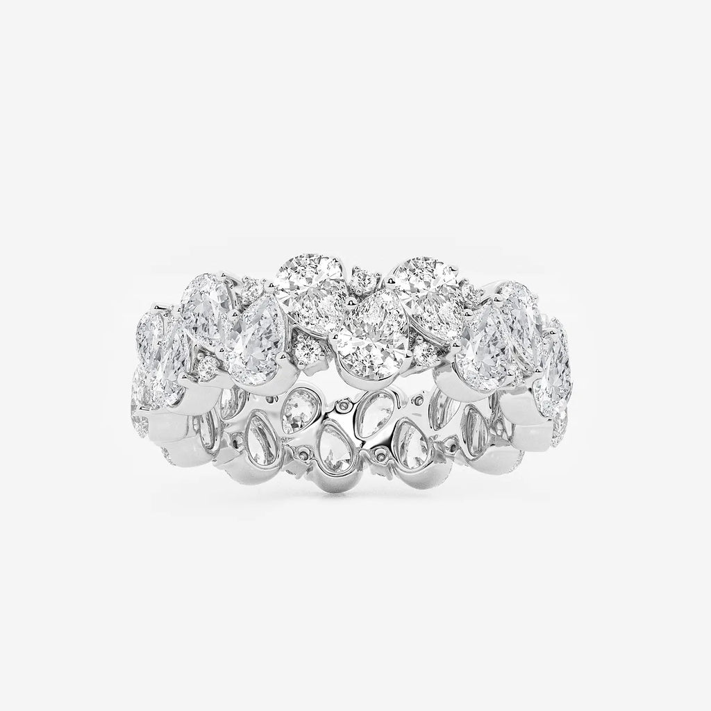 GWA198 - product video for 3 7/8 ctw Pear and Round Lab Grown Diamond Alternating Eternity Band