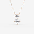 to runde steiner — Anheng med laboratoriedyrkede diamanter | GBP078 | 74ab9fb41e31