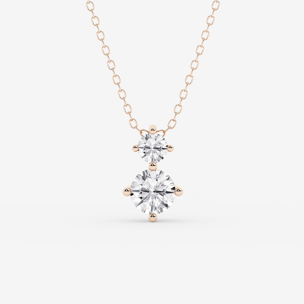 duas pedras redondas — Pendente com diamantes de laboratório | GBP078 | 74ab9fb41e31