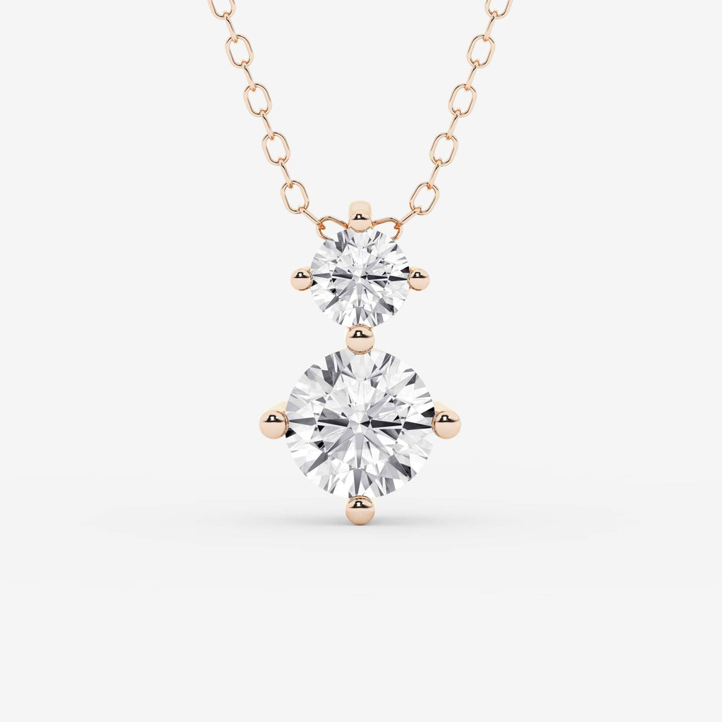 to runde steiner — Anheng med laboratoriedyrkede diamanter | GBP078 | 127e74a69825