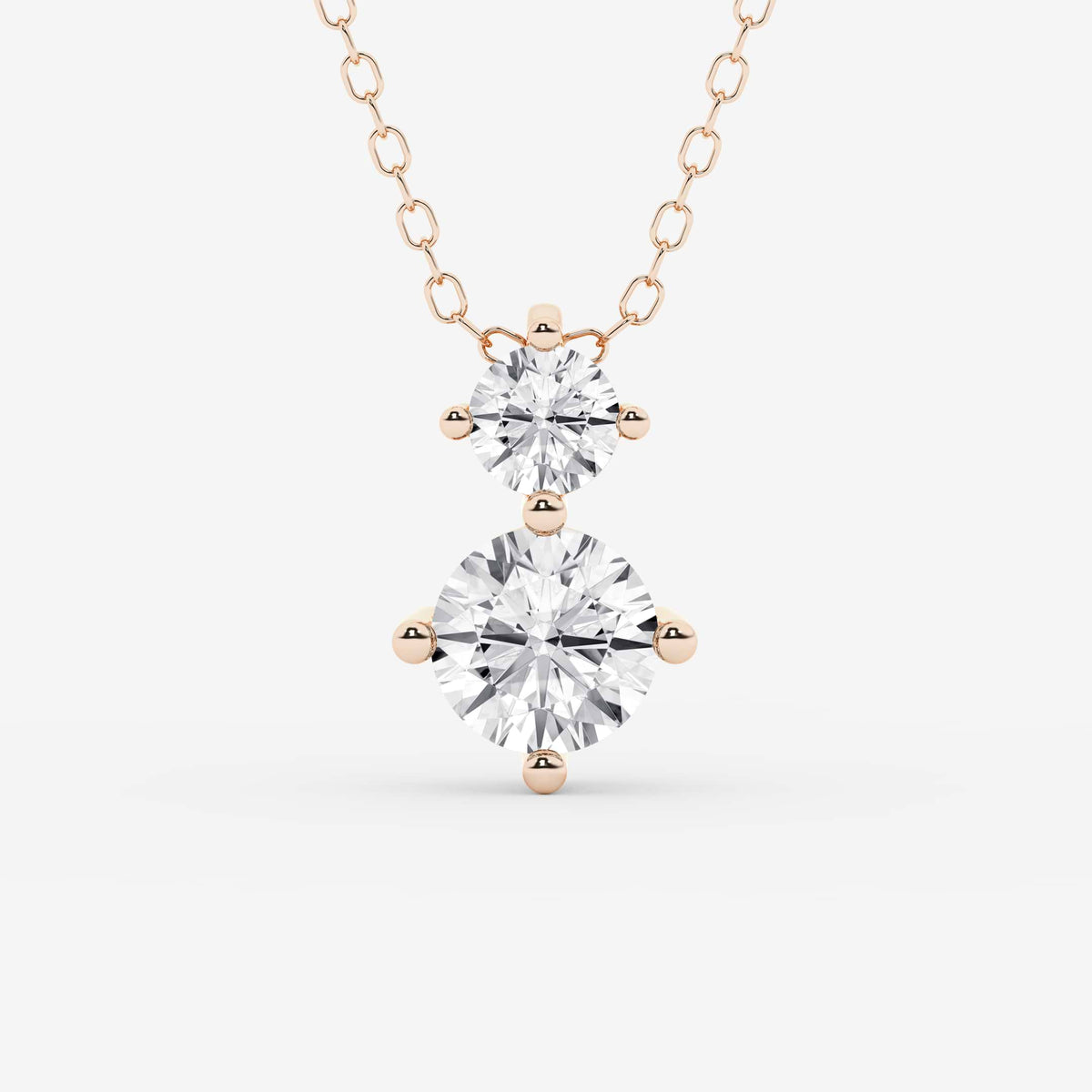 duas pedras redondas — Pendente com diamantes de laboratório | GBP078 | 127e74a69825