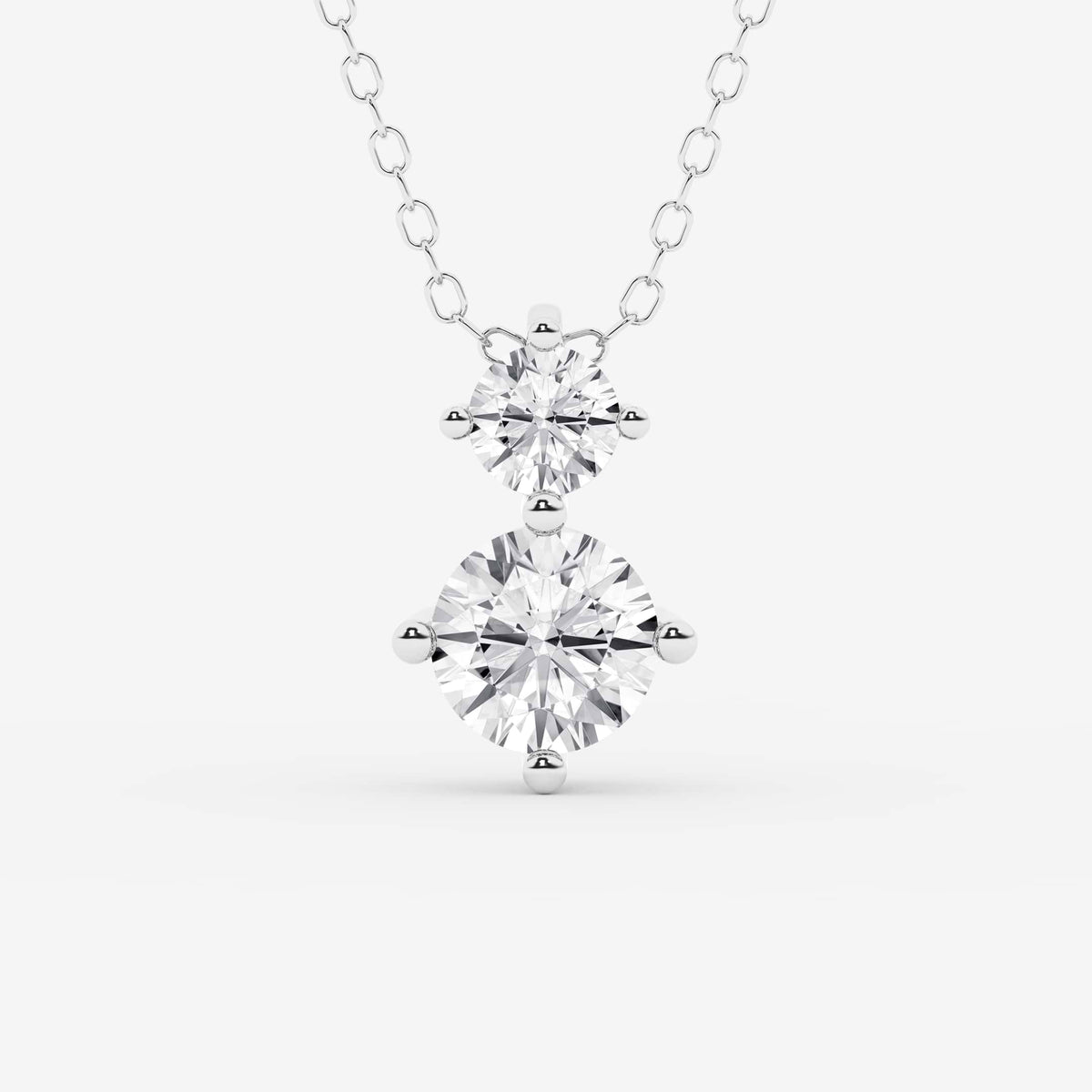 duas pedras redondas — Pendente com diamantes de laboratório | GBP078 | 751af9e64bdb