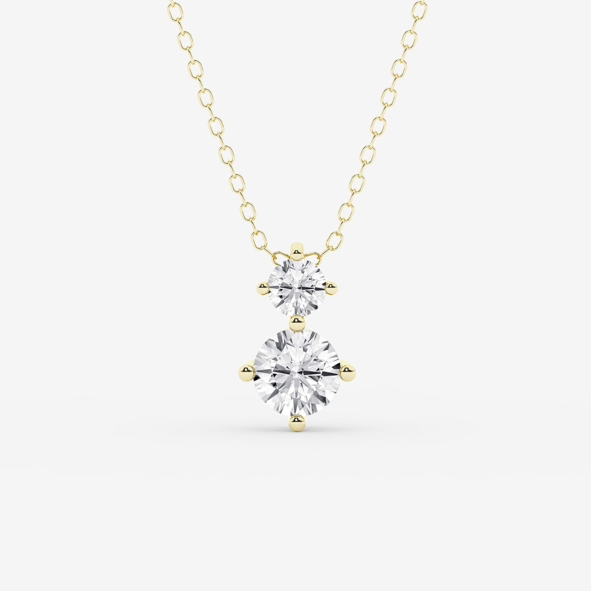 duas pedras redondas — Pendente com diamantes de laboratório | GBP078 | 70748729c75f
