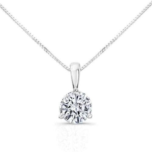 Three Prong Lab Grown Diamond Solitaire Bail Pendant — MET-WN-0041 — source LGP500064-1.jpg