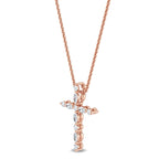 Floating Marquise and Round Lab Grown Diamond Cross Necklace (1/5ctw) — MET-WN-0034 — source LGPCR0019-2.jpg