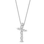 Floating Marquise and Round Lab Grown Diamond Cross Necklace (1/5ctw) — MET-WN-0034 — source LGPCR0022-2.jpg
