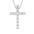 Modern Emerald Cut Lab Grown Diamond Cross Necklace (5/8ctw) — MET-WN-0038 — source LGPCR0024-1.jpg