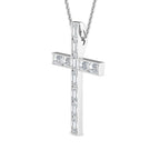 Modern Emerald Cut Lab Grown Diamond Cross Necklace (5/8ctw) — MET-WN-0038 — source LGPCR0024-2.jpg