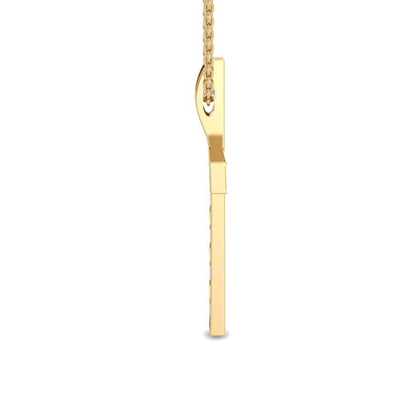 Modern Emerald Cut Lab Grown Diamond Cross Necklace (5/8ctw) — MET-WN-0038 — source LGPCR0027-3.jpg