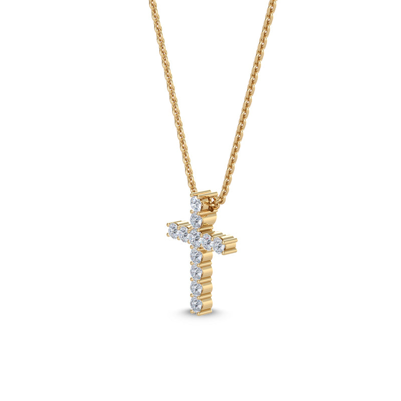 Lab Grown Diamond Cross Pendant — source LGPCR0037-2.jpg (media 46370974204007)