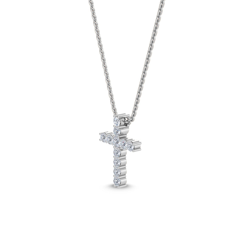 Lab Grown Diamond Cross Pendant — source LGPCR0038-2.jpg (media 46371005857895)