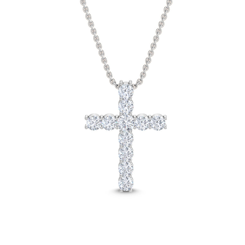 Lab Grown Diamond Cross Pendant — source LGPCR0040-1.jpg (media 46371006087271)