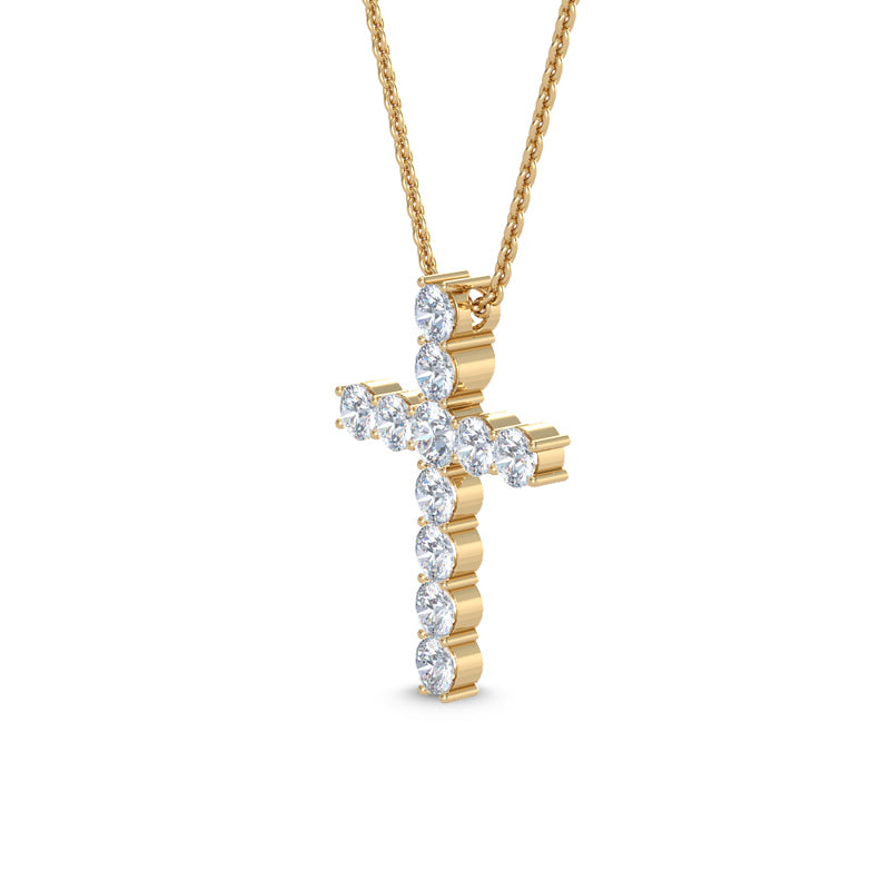 Lab Grown Diamond Cross Pendant — source LGPCR0042-2.jpg (media 46371014803559)