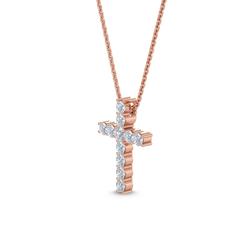 Lab Grown Diamond Cross Pendant — source LGPCR0044-2.jpg (media 46371014934631)