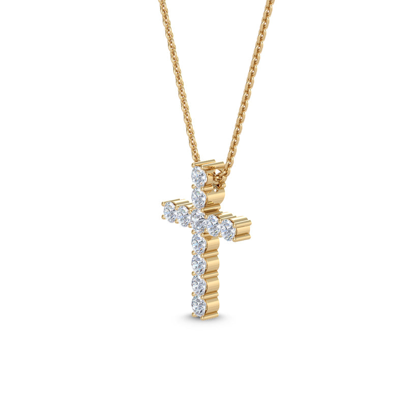 Lab Grown Diamond Cross Pendant — source LGPCR0045-2.jpg (media 46371015065703)