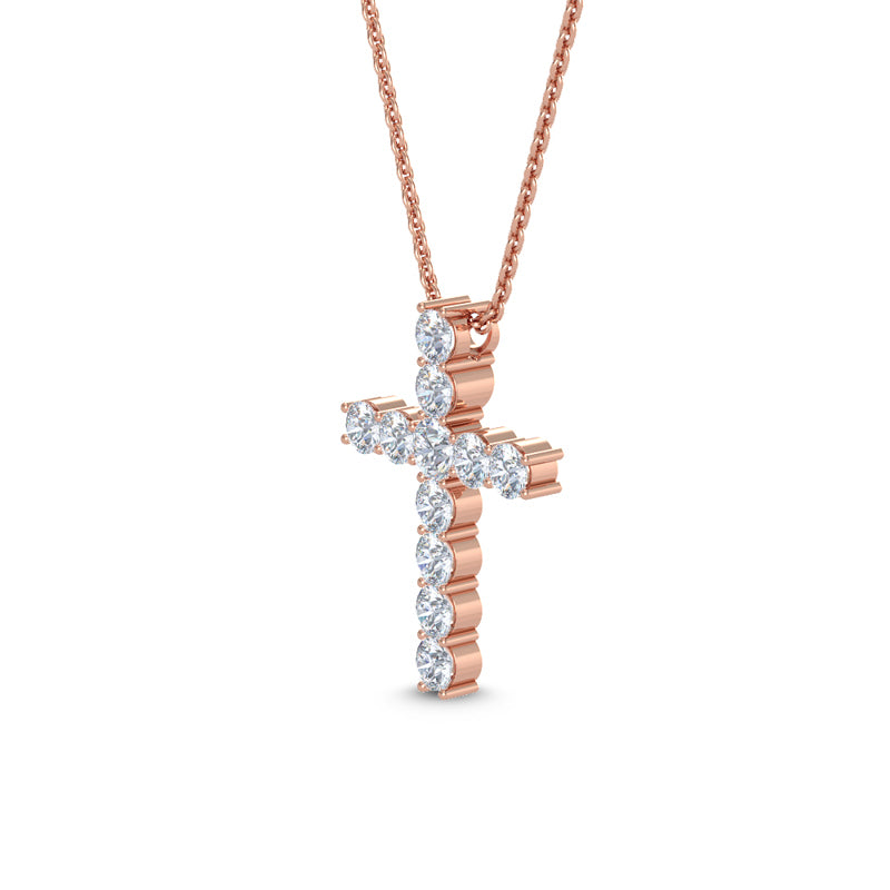 Lab Grown Diamond Cross Pendant — source LGPCR0046-2.jpg (media 46371015196775)