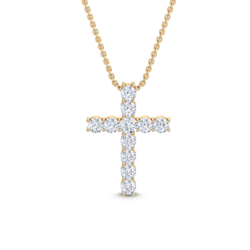 Lab Grown Diamond Cross Pendant — source LGPCR0047-1.jpg (media 46371015295079)