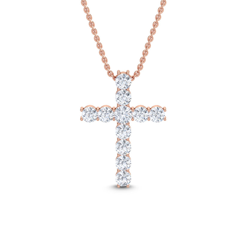 Lab Grown Diamond Cross Pendant — source LGPCR0048-1.jpg (media 46371015426151)
