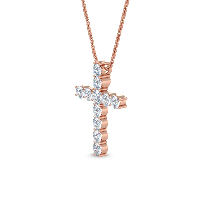 Lab Grown Diamond Cross Pendant — source LGPCR0048-2.jpg (media 46371015458919)