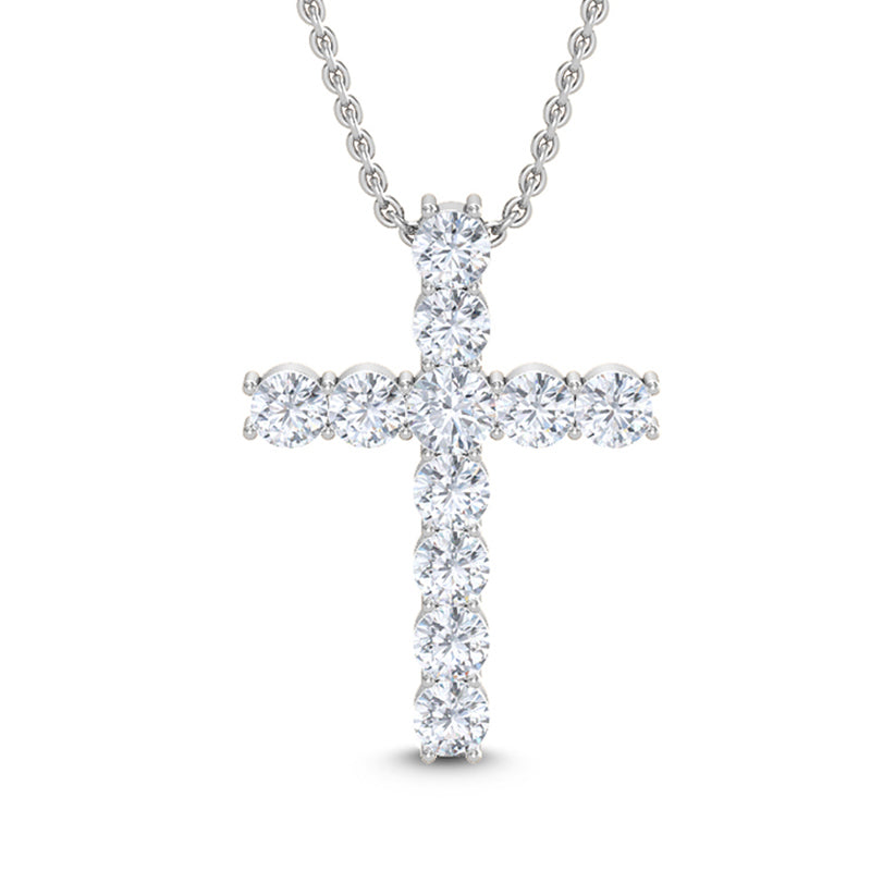 Lab Grown Diamond Cross Pendant — source LGPCR0050-1.jpg (media 46371015688295)