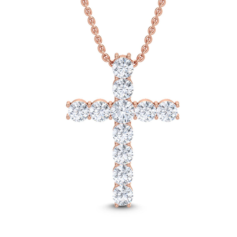 Lab Grown Diamond Cross Pendant — source LGPCR0051-1.jpg (media 46371015786599)