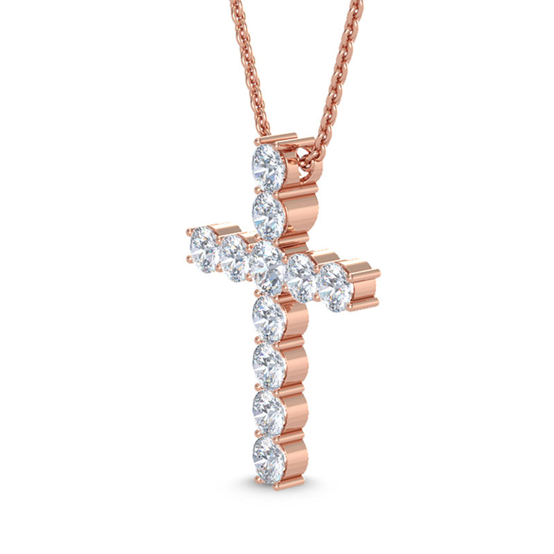Lab Grown Diamond Cross Pendant — source LGPCR0051-2.jpg (media 46371015819367)