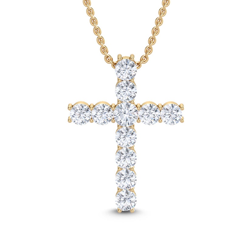 Lab Grown Diamond Cross Pendant — source LGPCR0052-1.jpg (media 46371015884903)